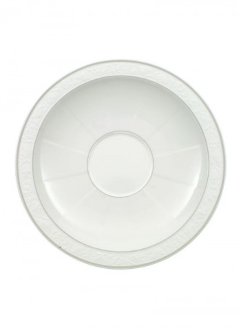12-Piece Pearl Breakfast Cup And Saucer Set White/Grey