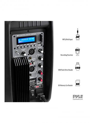 Bluetooth PA Speaker With Mic Wireless Portable PA Speaker System Black