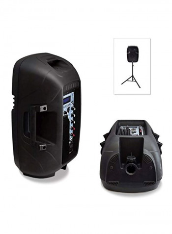 Bluetooth PA Speaker With Mic Wireless Portable PA Speaker System Black