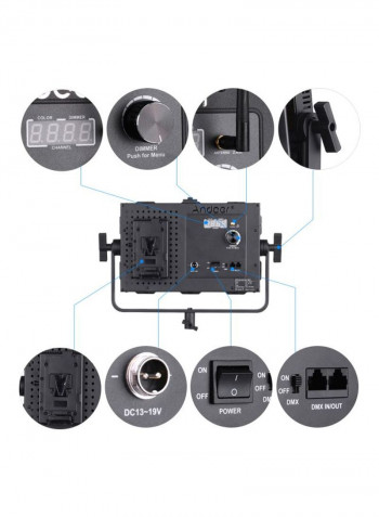 Adjustable Photography LED Light 43x30x10centimeter Black/White