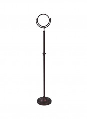 Adjustable Floor Standing Make-Up Mirror Black 10.5x10.5 x68inch