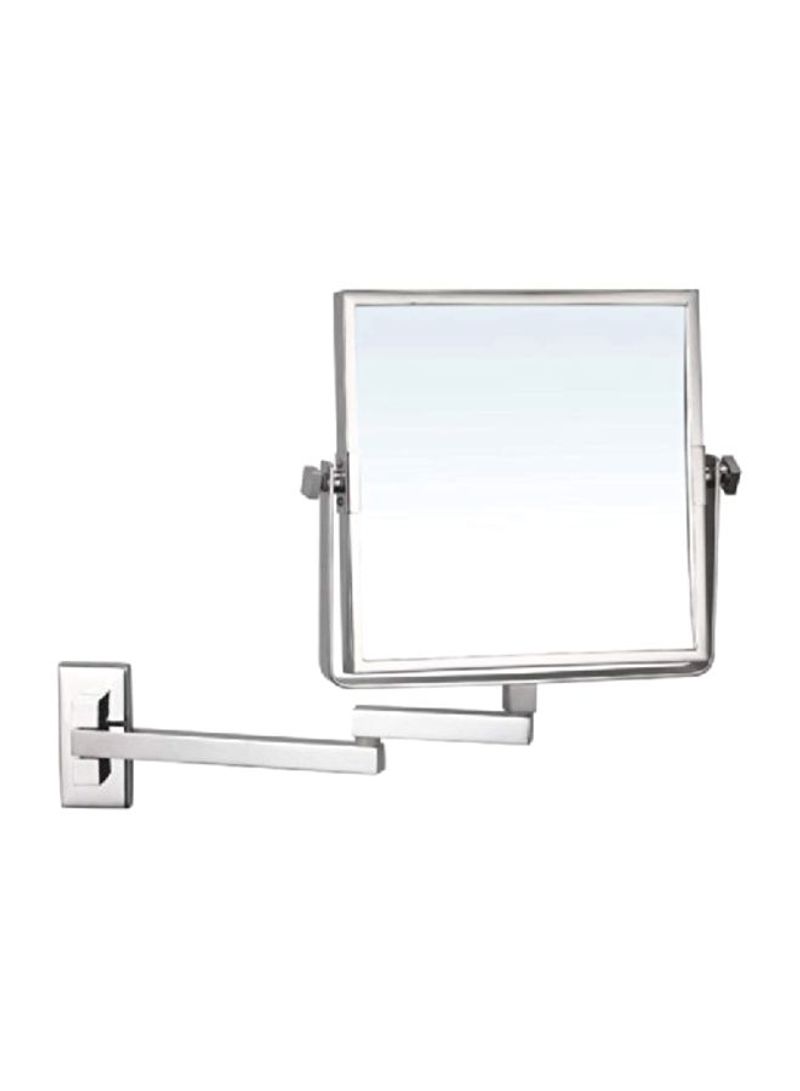 Wall Mounted Double-Sided Magnifying Makeup Mirror Chrome/Clear