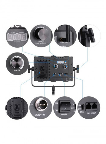 Adjustable Photography LED Light 43x30x10centimeter Black/White