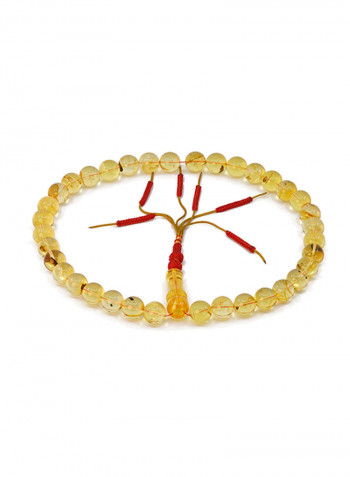 Light Yellow Natural Amber Worry Beads Tesbih