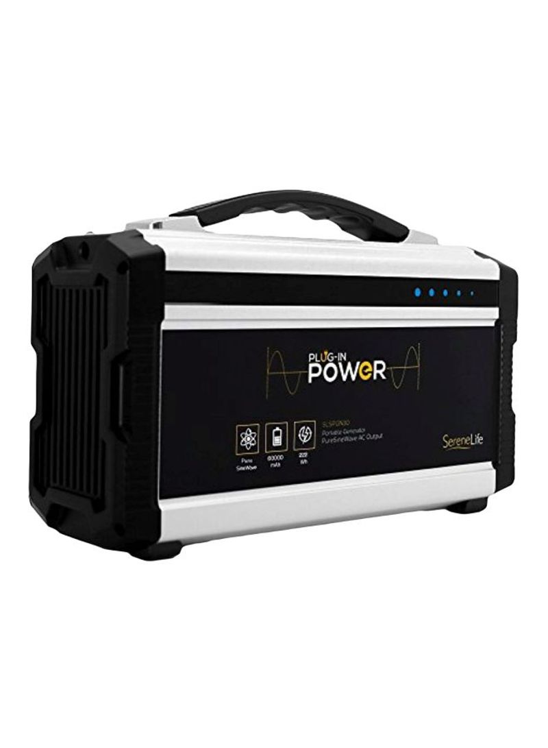 Rechargeable Battery Portable Power Generator Black