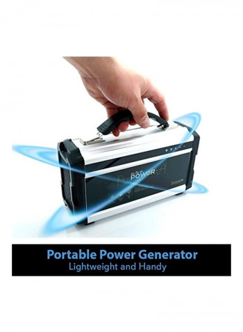 Rechargeable Battery Portable Power Generator Black