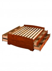12-Drawer Captain's Platform Storage Bed Dirty Oak 180 x 200centimeter