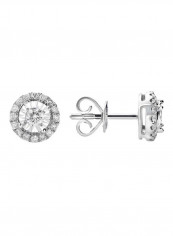 18K White Gold Petite Halo Stud Earrings reviews 18K White Gold Petite Halo Stud Earrings