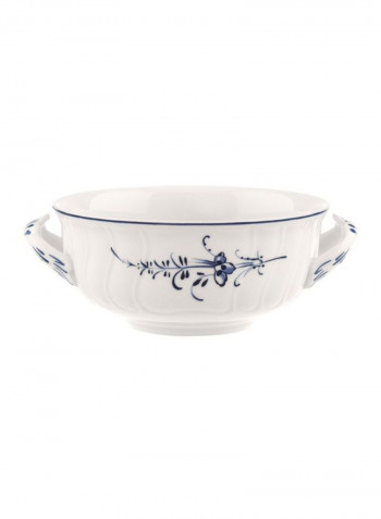 12-Piece Old Luxembourg Soup Cup With Saucer Set White/Blue/Black