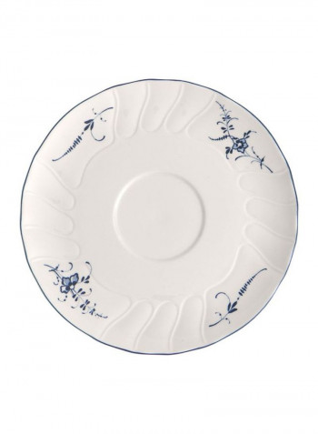 12-Piece Old Luxembourg Soup Cup With Saucer Set White/Blue/Black