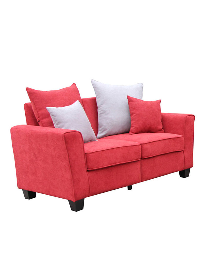 Alessandra 2 Seater Fabric Sofa Red/White