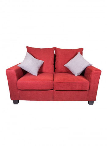 Alessandra 2 Seater Fabric Sofa Red/White