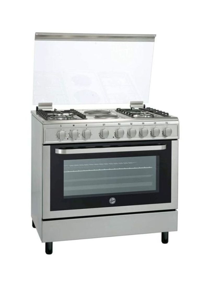 4-Burner Gas Cooker With 2 Hot Plate 100L FGC9042-3DEX Stainless Steel