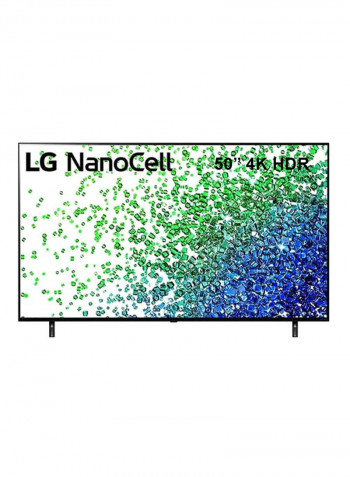 NanoCell TV 50 Inch NANO80 Series Cinema Screen Design 4K Active HDR WebOS Smart With ThinQ AI Local Dimming 50NANO80VPA Black