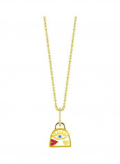 18K Eye Enamel Gold XRachel Collection Pendant Necklace
