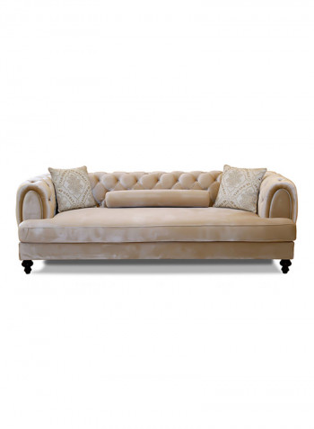 3-Seater Darian Sofa Beige 245x80x103centimeter