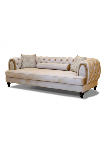 3-Seater Darian Sofa Beige 245x80x103centimeter