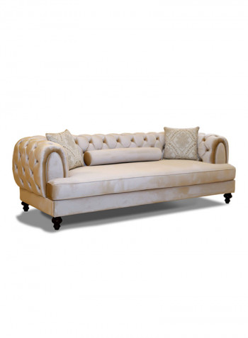 3-Seater Darian Sofa Beige 245x80x103centimeter