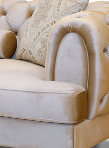 3-Seater Darian Sofa Beige 245x80x103centimeter