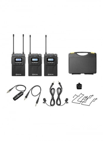 Dual Channel UHF Wireless Microphone Kit DD3094 Black