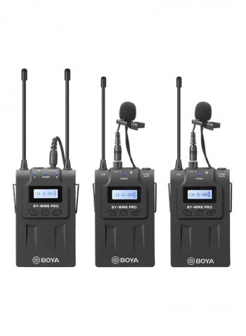Dual Channel UHF Wireless Microphone Kit DD3094 Black