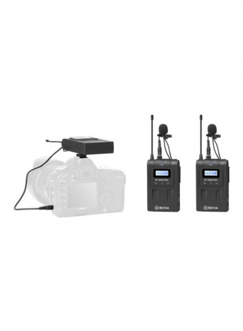 Dual Channel UHF Wireless Microphone Kit DD3094 Black