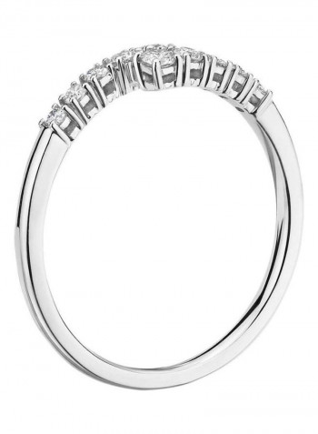 18 Karat White Gold Linear Wrap Diamond Ring