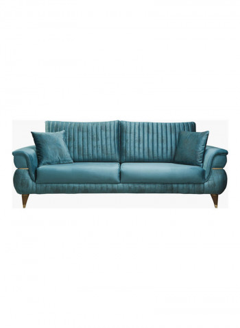3-Seater Sofa Bed With Two Cushion Green 230 x 175cm