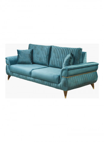3-Seater Sofa Bed With Two Cushion Green 230 x 175cm