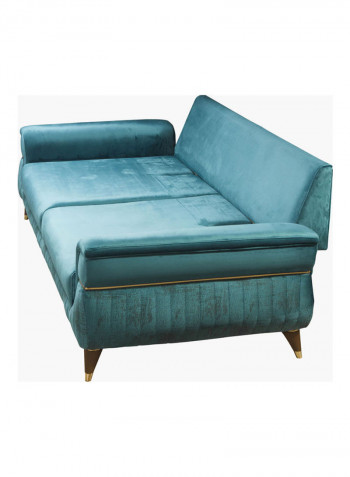 3-Seater Sofa Bed With Two Cushion Green 230 x 175cm