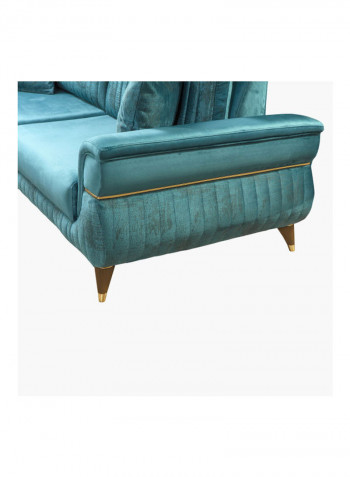 3-Seater Sofa Bed With Two Cushion Green 230 x 175cm
