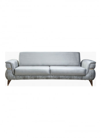 3-Seater Sofa Bed With Two Cushion Grey 230 x 175cm