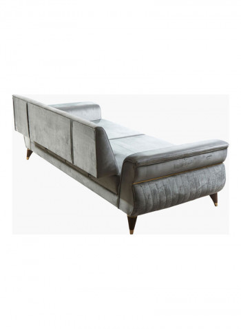 3-Seater Sofa Bed With Two Cushion Grey 230 x 175cm
