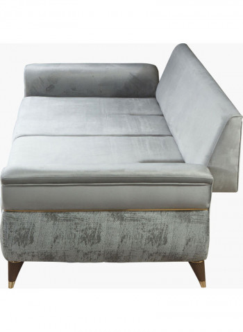 3-Seater Sofa Bed With Two Cushion Grey 230 x 175cm