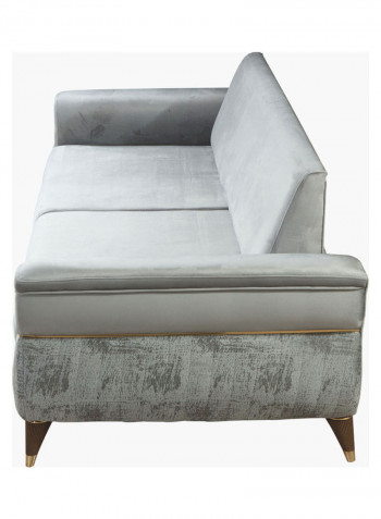 3-Seater Sofa Bed With Two Cushion Grey 230 x 175cm
