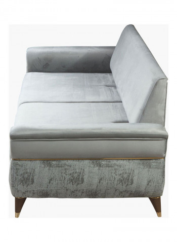 3-Seater Sofa Bed With Two Cushion Grey 230 x 175cm