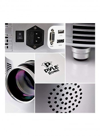 Full HD Video Projector 2000 Lumens PRJD907 White/Silver