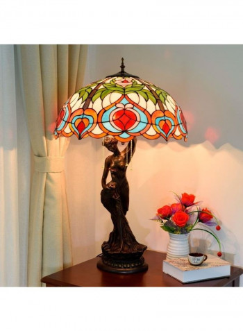 Retro Stained Glass Floor Lamp Multicolour 83 x 52 x 52centimeter