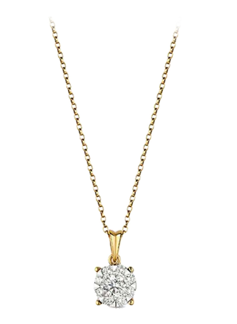18K Gold Chain Link Pendant Necklace