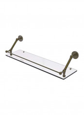 Floating Gallery Rail Glass Shelf Clear/Golden 30inch