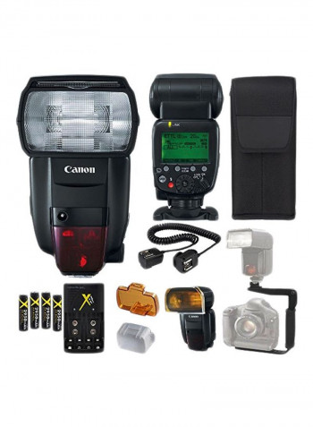 Speedlite 600EX II-RT Flash With Bundle Kit Black/Clear/Orange