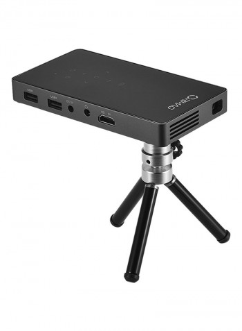 Mini Portable Video HD Input Auto Correction DLP Home Theater Projector Black