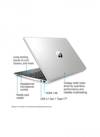 15-DY1078NR Laptop With 15.6-Inch Display, Core i7 Processer/8GB RAM/256GB SSD/Intel UHD Graphics SILVER