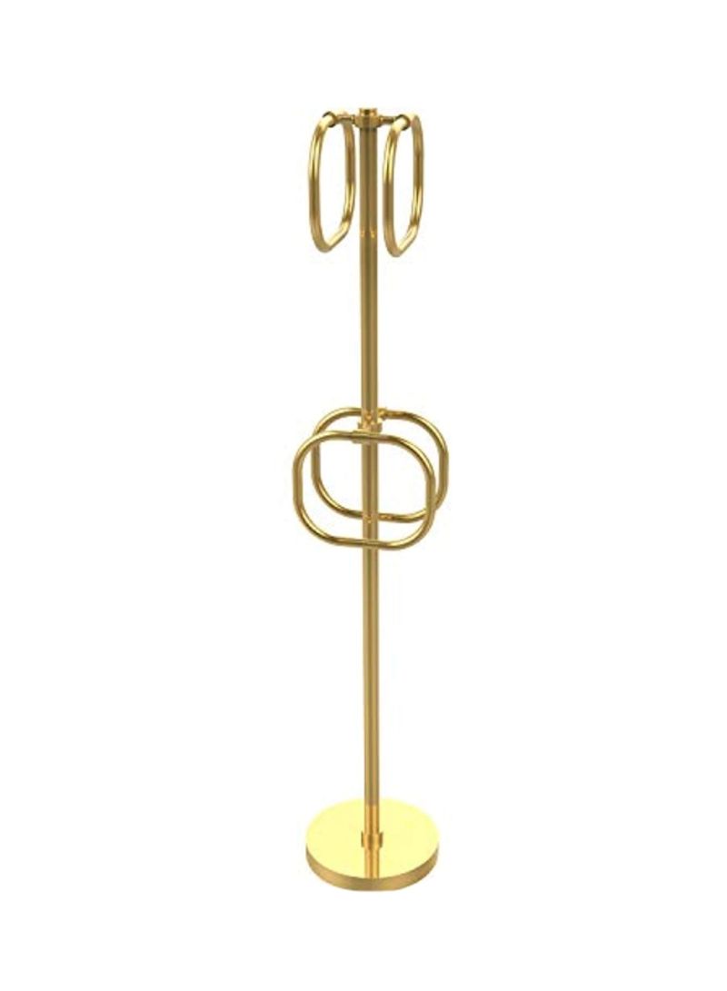 4 Integrated Rings Towel Stand Gold