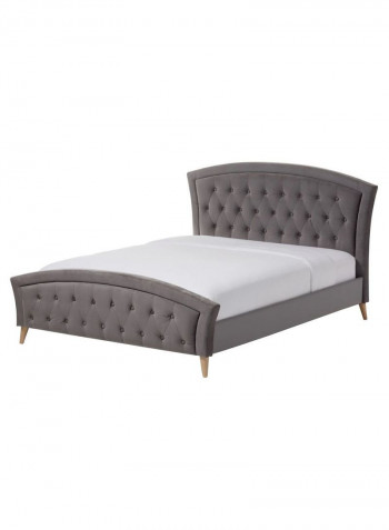 Contemporary Platform Bed With Mattress Grey 180 x 200centimeter