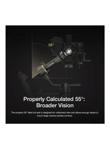 Crane 3S 3-Axis Gimbal Stabilizer Black