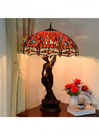 Stained Glass Lampshade Table Lamp Multicolour 83 x 52 x 52centimeter