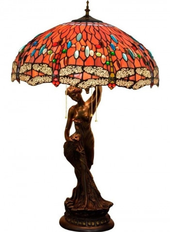 Stained Glass Lampshade Table Lamp Multicolour 83 x 52 x 52centimeter