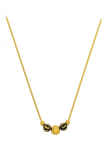 22K Gold Enamel Necklace