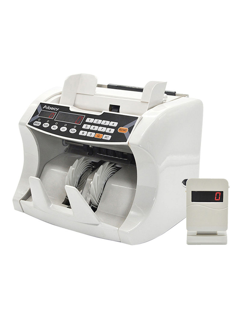 Automatic Multi Currency Cash Counting Machine White